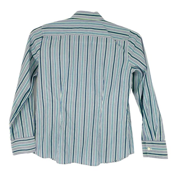 Land's End Women's Button-up Shirt Top SZ 8 Medium Striped Cotton - Picture 6 of 6